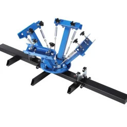 VEVOR Screen Printing Machine, 4 Color 2 Station, 360° Rotable Silk Screen Printing Press, 21.2 x 17.7in / 54 x 45cm Screen Printing Press, Dual-layer Positioning Pallet for DIY T-shirt Printing
