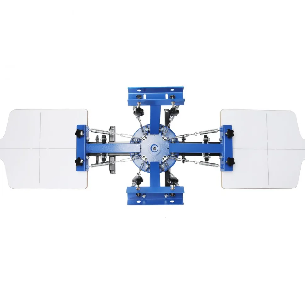 VEVOR Screen Printing Machine, 4 Color 2 Station, 360° Rotable Silk Screen Printing Press, 21.2 x 17.7in / 54 x 45cm Screen Printing Press, Dual-layer Positioning Pallet for DIY T-shirt Printing