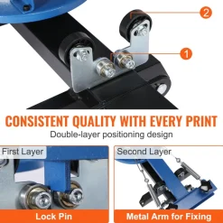 VEVOR Screen Printing Machine, 4 Color 2 Station, 360° Rotable Silk Screen Printing Press, 21.2 x 17.7in / 54 x 45cm Screen Printing Press, Dual-layer Positioning Pallet for DIY T-shirt Printing