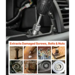 VEVOR Screw Extractor Set with Drill Bits, 54 Pieces, Easy Out Nut Bolt Extractors and Drill Bits, with Adapters, Solid Storage Case, Cr-Mo Steel for Removing Rounded, Broken, or Stripped Fasteners