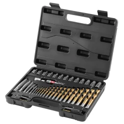 VEVOR Screw Extractor Set with Drill Bits, 41 Pieces, Easy Out Bolt Extractors and Drill Bits, with Adapters, Solid Storage Case, Cr-Mo Steel for Removing Rounded, Broken, or Stripped Bolts, Screws