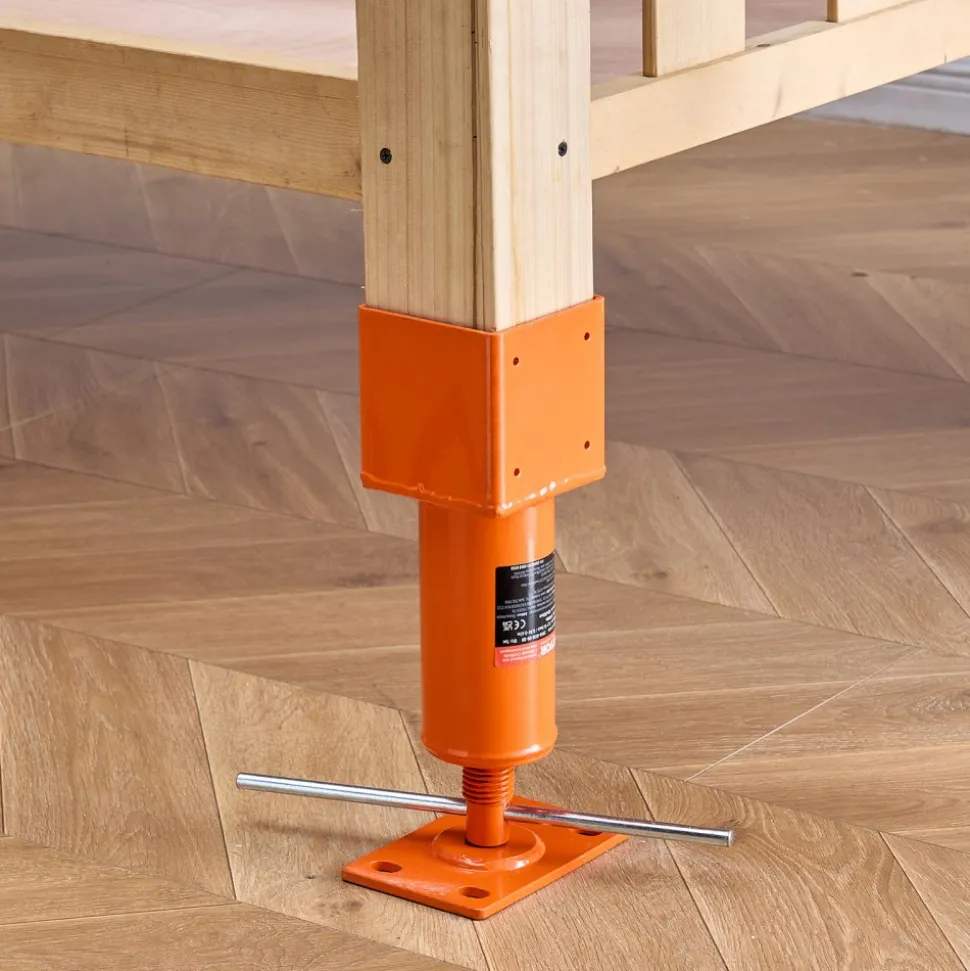 VEVOR Screw Jack Post, 4" x 4", 13.2"-18.7" Height Range, 24700 lbs Max Load Capacity, Adjustable Shore Jack, Temporary House Jack Pole for Home Leveling, Lifting Floor Crawlspace Basement Shore Beam