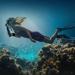 VEVOR Scuba Tank, 0.5L Portable Diving Tank with Pump, Diving Oxygen Cylinder Supports 5-10 Minutes Underwater Breathing, 98.43 ft Diving Depth, Refillable Snorkel Air Tank for Underwater Exploration