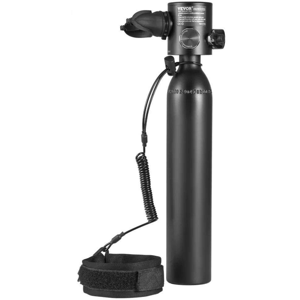 VEVOR Scuba Tank, 0.5L Portable Scuba Diving Tank, Diving Oxygen Cylinder Supports 5-10 Minutes Underwater Breathing, 98.43 ft Diving Depth, Lung Tank Kit with Snorkel Mask for Underwater Exploration