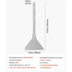 VEVOR SDS Max Scaling Chisel, 13.8