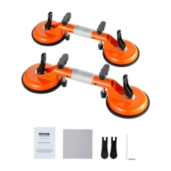 VEVOR Seamless Seam Setter, 2 Packs Granite Seam Setter with 5 in Vacuum Suction Cups, Seam Joiner for Seam Joining & Leveling, 180° Adjustable, Countertop Installation Tool for Tile Stone Marble Slab