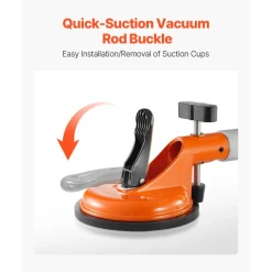 VEVOR Seamless Seam Setter, 2 Packs Granite Seam Setter with 5 in Vacuum Suction Cups, Seam Joiner for Seam Joining & Leveling, 180° Adjustable, Countertop Installation Tool for Tile Stone Marble Slab