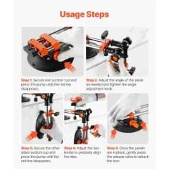 VEVOR Seamless Seam Setter, 2 Packs Granite Seam Setter with 6 in Vacuum Suction Cups, Seam Joiner for Seam Joining & Leveling, 90°-120° Adjustable, Countertop Installation Tool for Tile Marble Slab