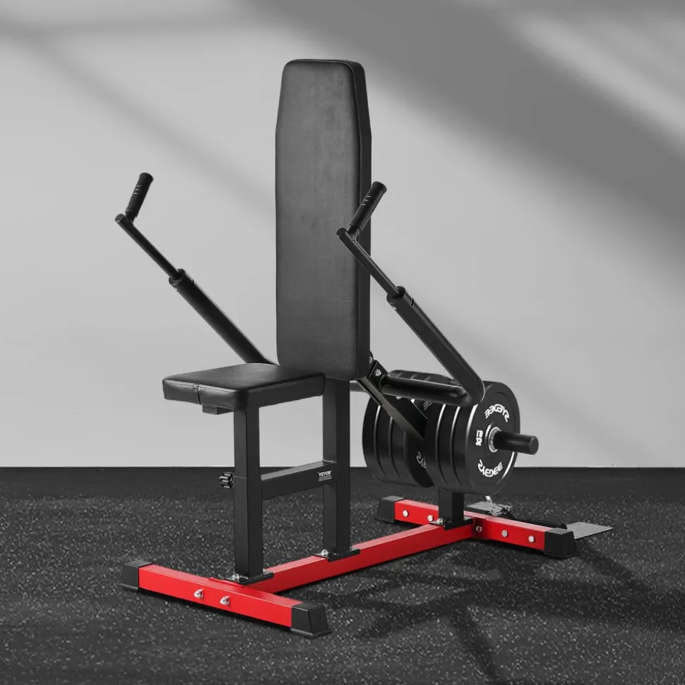 VEVOR Seated Dip Machine, Tricep Bicep Press Down Machine with Cable Bar, Adjustable Seat, and Backrest, Exercise Equipment for Chest Training, Upper Body Push Fitness Workout, Hold up to 450LBS