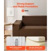 VEVOR 3-Seater Sofa in a Box, 83-Inch No Assembly Corduroy Couch with Memory Foam, Deep Seats for Living Room, Apartment, or Office, Brown