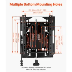 VEVOR Seat Suspension Kit with Seat Slider Track, Universal Air Ride Seat Suspension for Zero Turn Lawn Mower,  6in Front-to-Back Adjustable, Tractor Seat Suspension ‎Kit for Forklift, Bulldozers