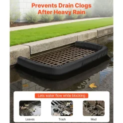 VEVOR Sediment Filter Sock, 4Pcs Erosion Control Socks Dia. 5 in x 10 ft L Coverage, Polypropylene Filler, Flexible & Efficient Silt Fence Socks for Storm-Water Management, Drainage Protection