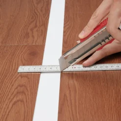 VEVOR Self Adhesive Vinyl Floor Tiles 390 x 23.6 inch, 1.5mm Thick Peel & Stick, Light Gray Wood Grain DIY Flooring for Kitchen, Dining Room, Bedrooms & Bathrooms, Easy for Home Decor
