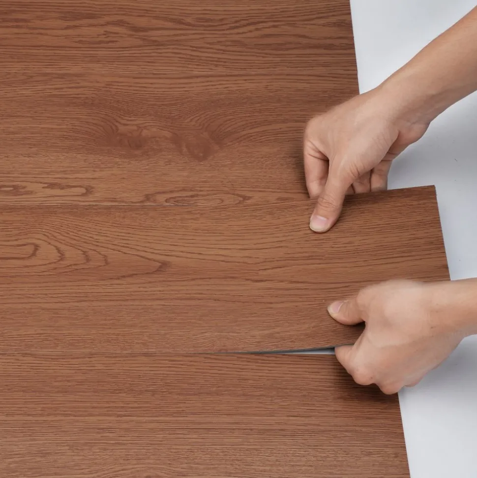VEVOR Self Adhesive Vinyl Floor Tiles 390 x 23.6 inch, 1.5mm Thick Peel & Stick, Light Gray Wood Grain DIY Flooring for Kitchen, Dining Room, Bedrooms & Bathrooms, Easy for Home Decor