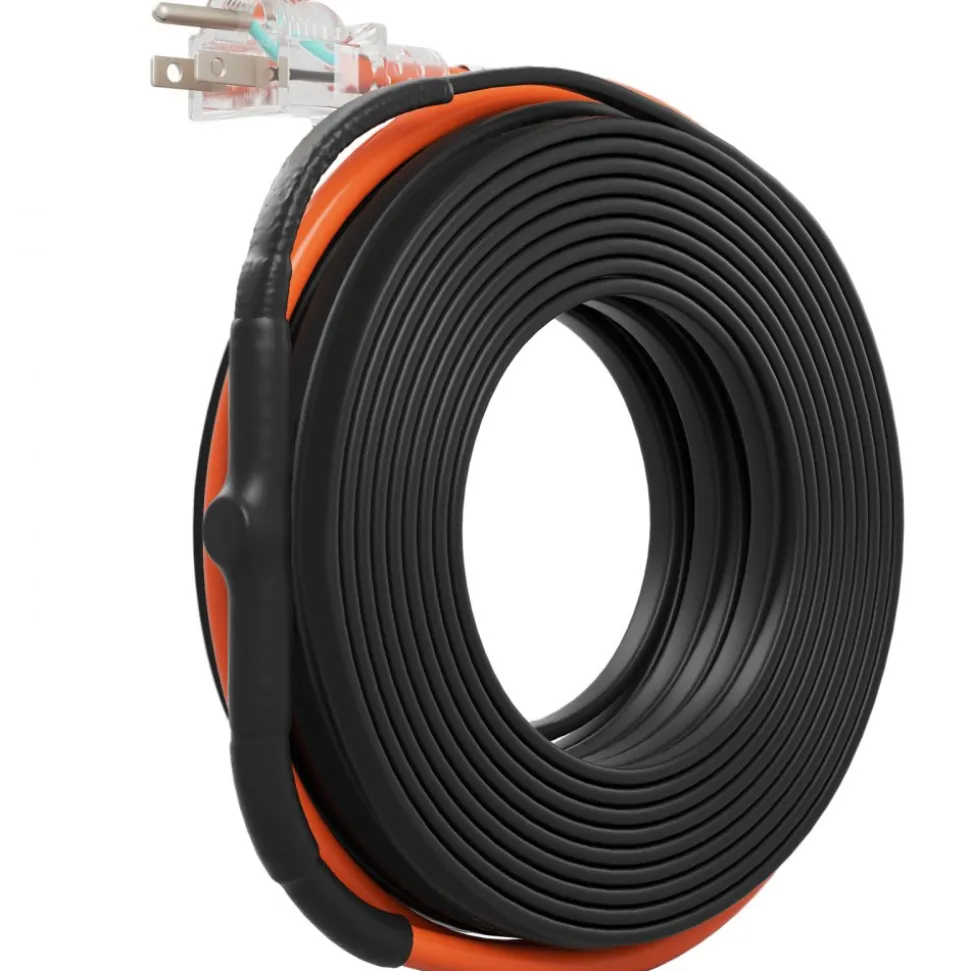 VEVOR Self-Regulating Pipe Heating Cable, 100-feet 5W/ft Heat Tape for Pipes Freeze Protection, Protects PVC Hose, Metal and Plastic Pipe from Freezing, 120V