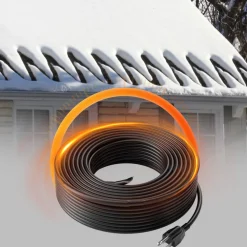 VEVOR Self-Regulating Pipe Heating Cable, 80FT 5W/FT Heat Tape for Pipes, Roof Snow Melting De-icing, Gutter and Pipe Freeze Protection