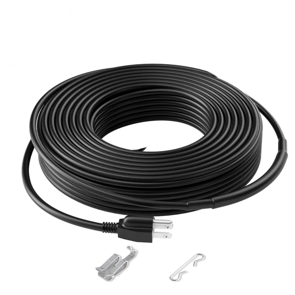 VEVOR Self-Regulating Pipe Heating Cable, 100FT 5W/FT Heat Tape for Pipes, Roof Snow Melting De-icing, Gutter and Pipe Freeze Protection
