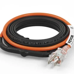 VEVOR Self-Regulating Pipe Heating Cable, 120FT 5W/FT Heat Tape for Pipes, Roof Snow Melting De-icing, Gutter and Pipe Freeze Protection