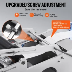 VEVOR Semi-Automatic Round Labeling Machine, 20-50pcs/min, Electric Bottle Label Applicator for Round Bottles, Round Bottle Labeler Suitable for Bottle Diameter 0.78-4.72 inches (with Pressing Bar)