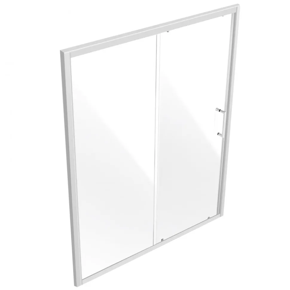 VEVOR Semi-frameless Shower Door, 57.7-59 W x 70 H in, Shower Sliding Glass Door with 1/4 in(6mm) Clear Tempered Glass, Waterproof Shatterproof NANO Stainproof with Stainless Steel Hardware, Chrome