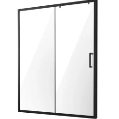 VEVOR Semi-frameless Shower Door, 57.7-59 W x 70 H in, Shower Sliding Glass Door with 1/4 in(6mm) Clear Tempered Glass, Waterproof Shatterproof Stainproof with Stainless Steel Hardware, Matte Black
