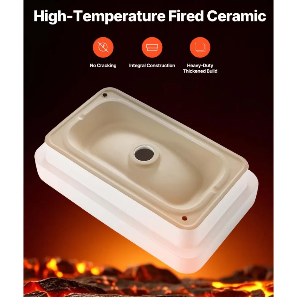 VEVOR Semi Recessed Bathroom Sink, 19.29 x 12.01 Inch Rectangular White Ceramic Vessel Sink with 1-3/4 Inch Drain Hole, Drop in Modern Lavatory Vanity Bath Wash Bowl Basin, Rectangle for Small Space