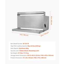 VEVOR Semi-Truck Step Tool Box, 31