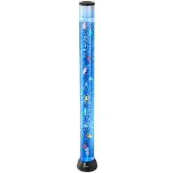 VEVOR Sensory Bubble Tube Lamp, 4 ft Bubble Fish Tube, Sensory Aquarium Lamp with 10 Floating Fish & 16 Color Effects, Remote Control, Stress Relief Calming Light for Bedroom Living Room Home Decor