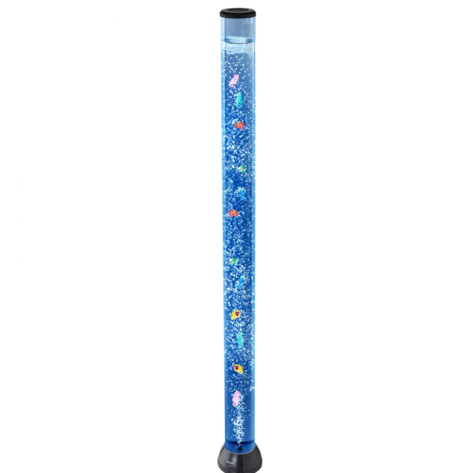 VEVOR Sensory Bubble Tube Lamp, 5 ft Bubble Fish Tube, Sensory Aquarium Lamp with 10 Floating Fish & 16 Color Effects, Remote Control, Stress Relief Calming Light for Bedroom Living Room Home Decor