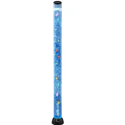 VEVOR Sensory Bubble Tube Lamp, 5 ft Bubble Fish Tube, Sensory Aquarium Lamp with 10 Floating Fish & 16 Color Effects, Remote Control, Stress Relief Calming Light for Bedroom Living Room Home Decor