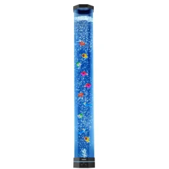 VEVOR Sensory Bubble Tube Lamp, 3.3 ft Bubble Fish Tube, Sensory Aquarium Lamp with 10 Floating Fish & 16 Color Effects, Remote Control, Stress Relief Calming Light for Bedroom Living Room Home Decor