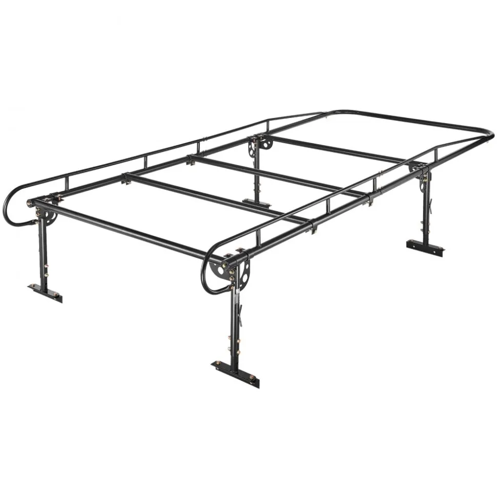 VEVOR Service Body Truck Ladder Rack 1000LBS Capacity Over-Cab Trucks Rack, 21"-31" Height Adjustable, Fit Single/Dual Rear Wheel Utility Truck, Heavy Duty Steel Support for Kayak Surfboard Lumber