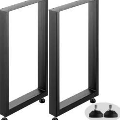 VEVOR Set of 2 Steel Table Legs, 28''Height 24''Wide Dining Table Legs, Heavy Duty 3.1