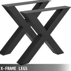 VEVOR Set of 2 Steel Table Legs, 28''Height 30''Wide Dining Table Legs, Heavy Duty 3.1