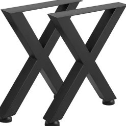 VEVOR Set of 2 Steel Table Legs, 28''Height 24''Wide Dining Table Legs, Heavy Duty 3.1