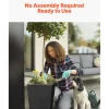 VEVOR Set of 2 Tall Outdoor Planters 22inch, Large Planters For Outdoor Indoor Plants, Black Tapered Square Front Porch Planters Flower Tree Plant Pots with Modern Design and Built-in Drainage