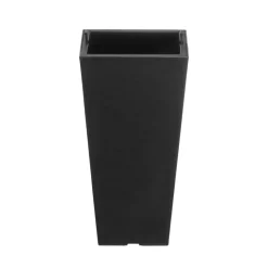 VEVOR Set of 2 Tall Outdoor Planters 22inch, Large Planters For Outdoor Indoor Plants, Black Tapered Square Front Porch Planters Flower Tree Plant Pots with Modern Design and Built-in Drainage