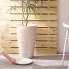 VEVOR Set of 2 Tall Outdoor Planters 21"H, Round Large Planters For Front Porch and Patio, Stone Finish Flower Tree Plant Pots