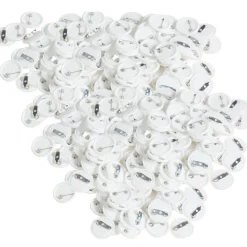 VEVOR 500 Sets 1 inch 25mm Pin Back Button Parts, DIY Round Button Badge Parts, Set Includes Metal Top, Plastic/Metal Button, Clear Film, and Blank Paper For Gifts Presents, Machine NOT Included