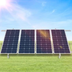 VEVOR 2-Set Solar Panel Mounting Brackets, 30°-60° Adjustable Multi-Pieces Solar Panel Brackets for 4-8PCS Solar Panels, Carbon Steel Ground Mount Solar Panel Stand for Farms, RVs, Boats, Off-Grid
