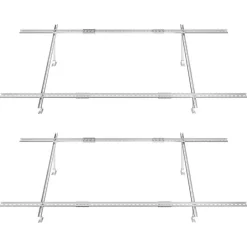 VEVOR 2-Set Solar Panel Mounting Brackets, 30°-60° Adjustable Multi-Pieces Solar Panel Brackets for 4-8PCS Solar Panels, Carbon Steel Ground Mount Solar Panel Stand for Farms, RVs, Boats, Off-Grid