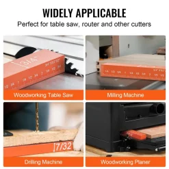 VEVOR Setup Blocks Woodworking Tools, 16-Piece, Precision Height Gauge Block Set, with Clearly Laser Engraved Size Markings and Storage Case, Aluminum Setup Bars for Router and Table Saw Accessories