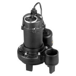 VEVOR Sewage Grinder System, 1 HP, 5100 GPH Cast Iron Sewage Pump with Basin, Grinding Blade, 120V Automatic Outdoor Water/Seepage Collection and Removal System with Float Switch, 2