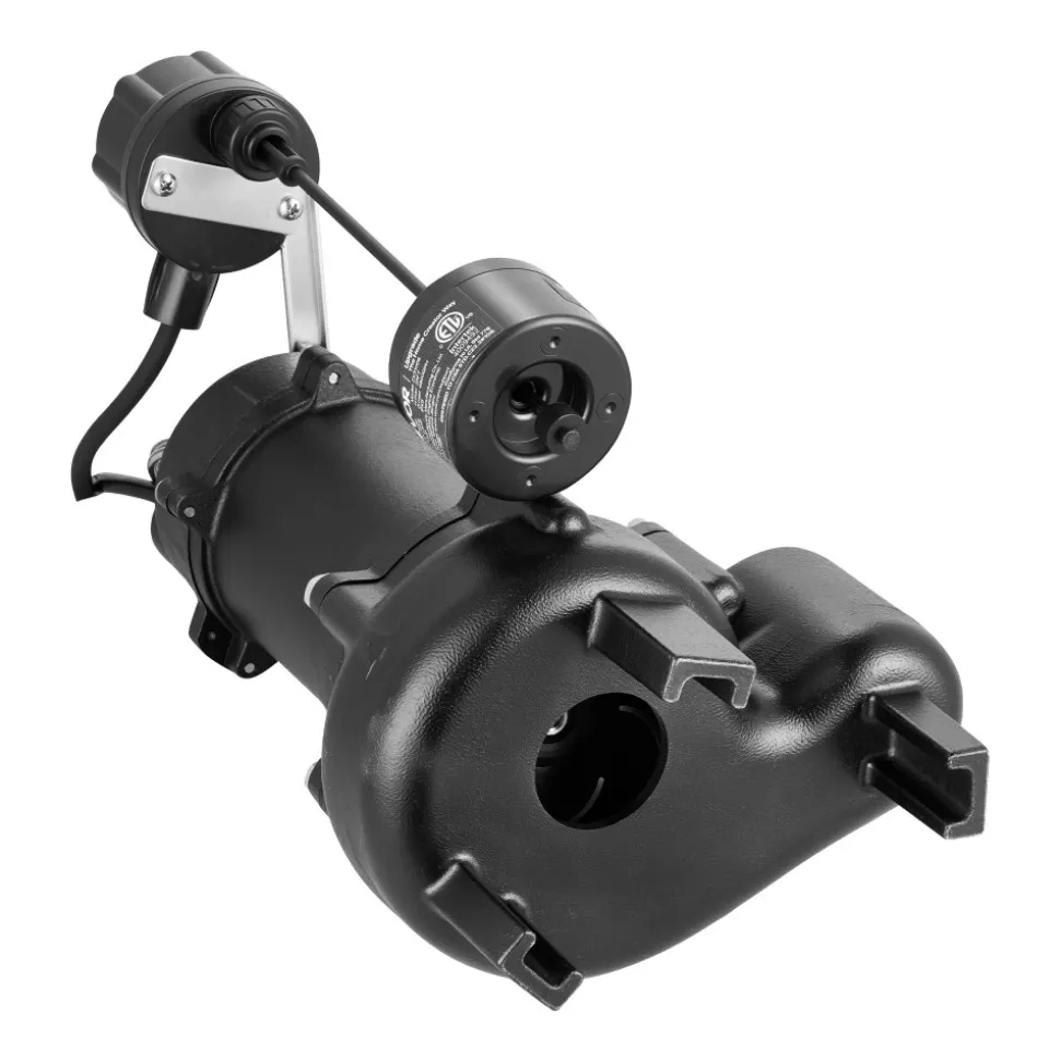 VEVOR Sewage Pump System, 1/2 HP, 4800 GPH Cast Iron Sewage Pump with Basin Kit, 120 Volt Automatic Outdoor Water/Seepage Collection and Removal System with Vertical Float Switch, 2" Discharge, Black