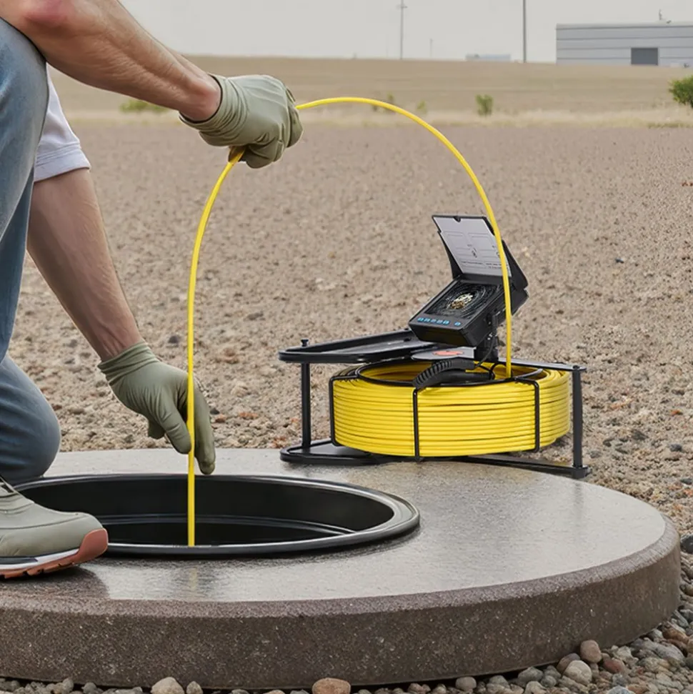 VEVOR Sewer Camera, 98 ft/30m, 4.3" Drain Inspection Camera, IP68 Waterproof Snake Plumbing Camera with Lights - 6 Adjustable LEDs, 4500mAh Battery & 16GB Card for Sewer Line Duct Pipes