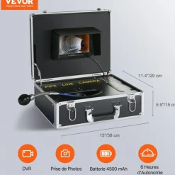 VEVOR Sewer Camera, 100 ft/30 m, 7