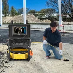 VEVOR Sewer Camera, 230 ft/70m, Self-Leveling Drain Camera with 512Hz Transmitter, Distance Counter, 9