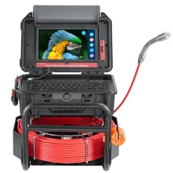 VEVOR Sewer Camera, 328 ft/100m, Self-Leveling Drain Camera with 10.1