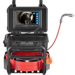 VEVOR Sewer Camera, 98 ft/30m, Self-Leveling Drain Camera with 512Hz Transmitter, Distance Counter, 9