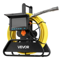 VEVOR Sewer Camera, 98 ft/30m, Self-Leveling Drain Inspection Camera with 9